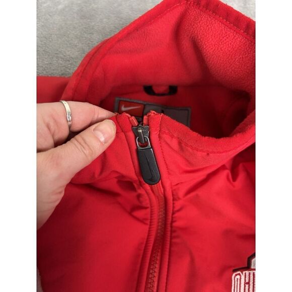 Vintage Y2K Nike Ohio State Buckeyes Full Zip Jacket Men's Size Large Red - Picture 5 of 11